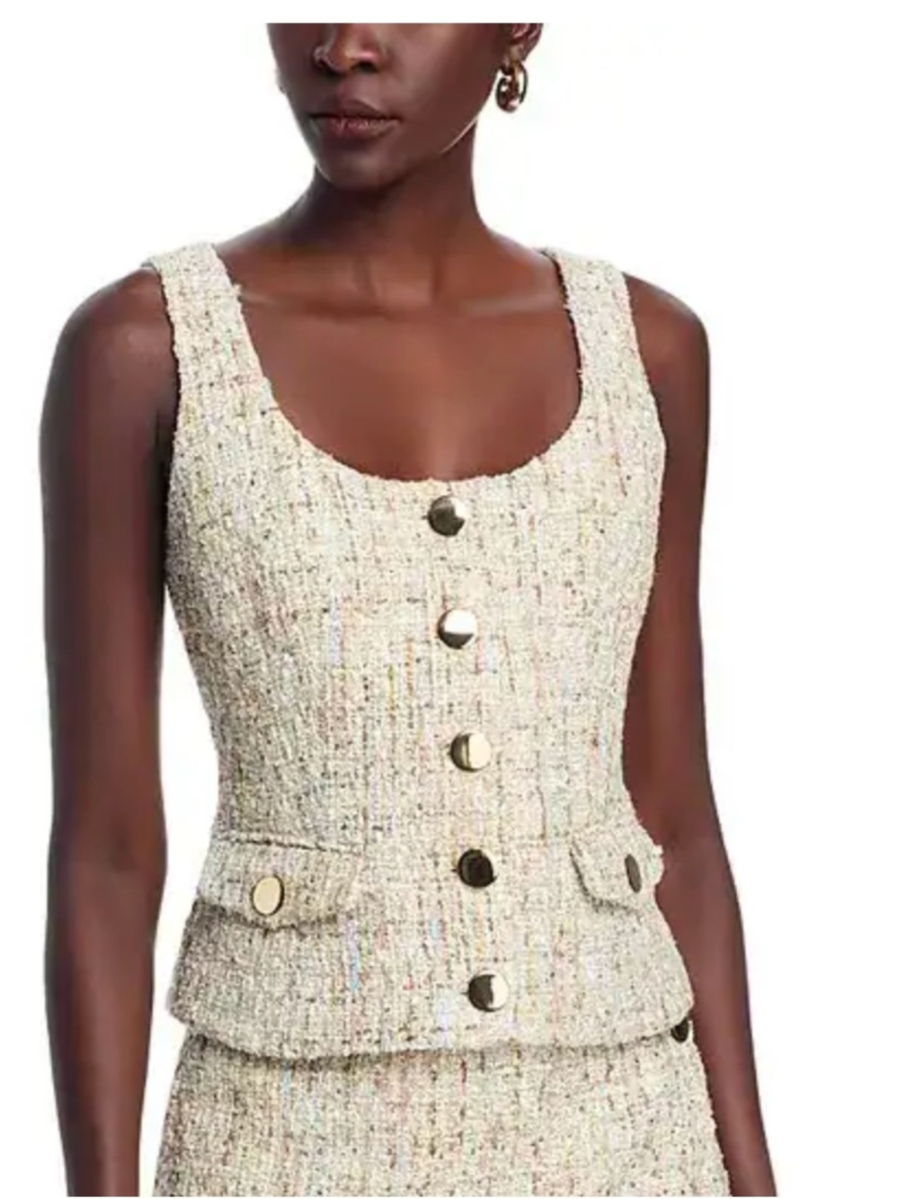 Toccin Georgia Scoop Neck Button Vest NWT Size 6